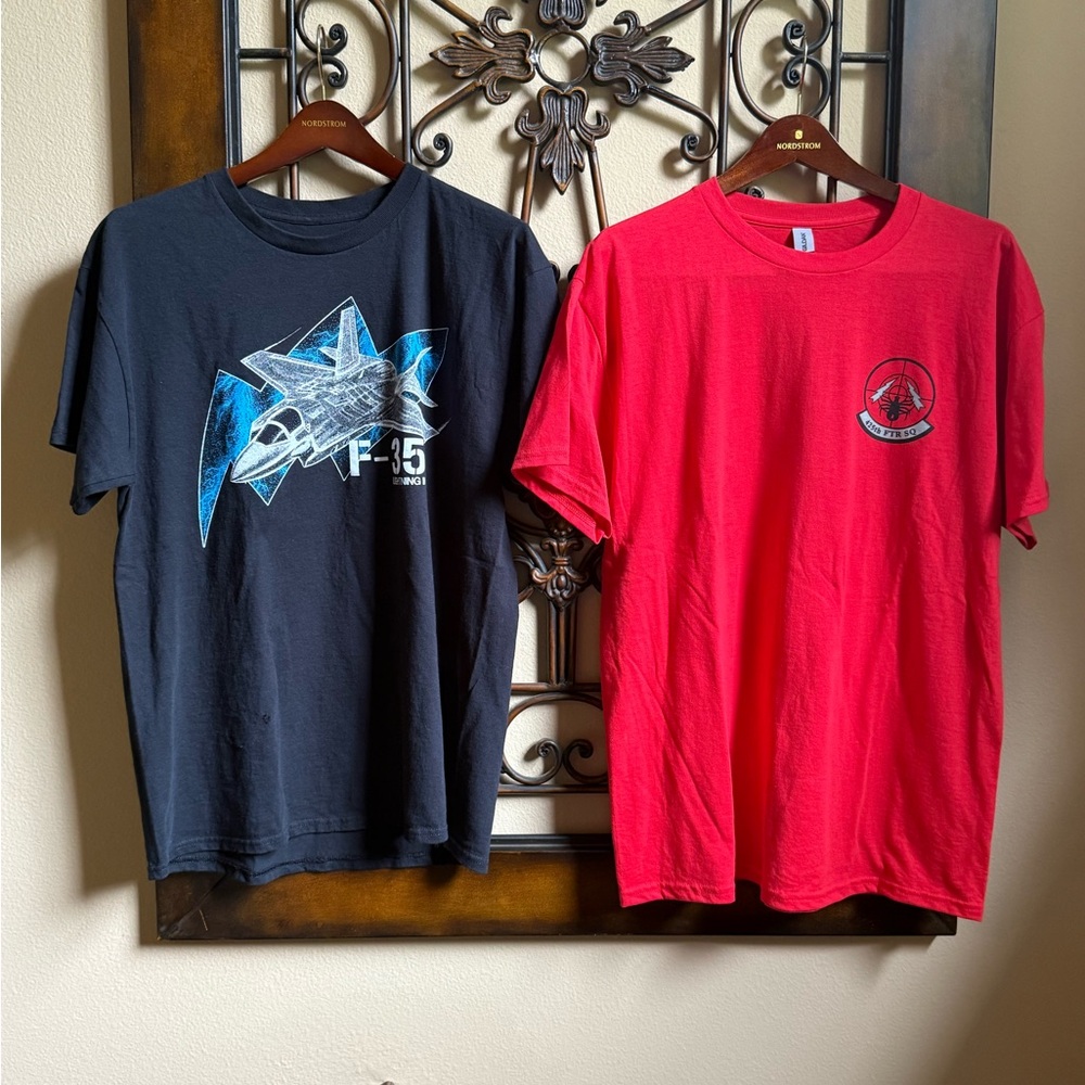 NWOT 2 Shirt BUNDLE Air Force T-Shirts Size L